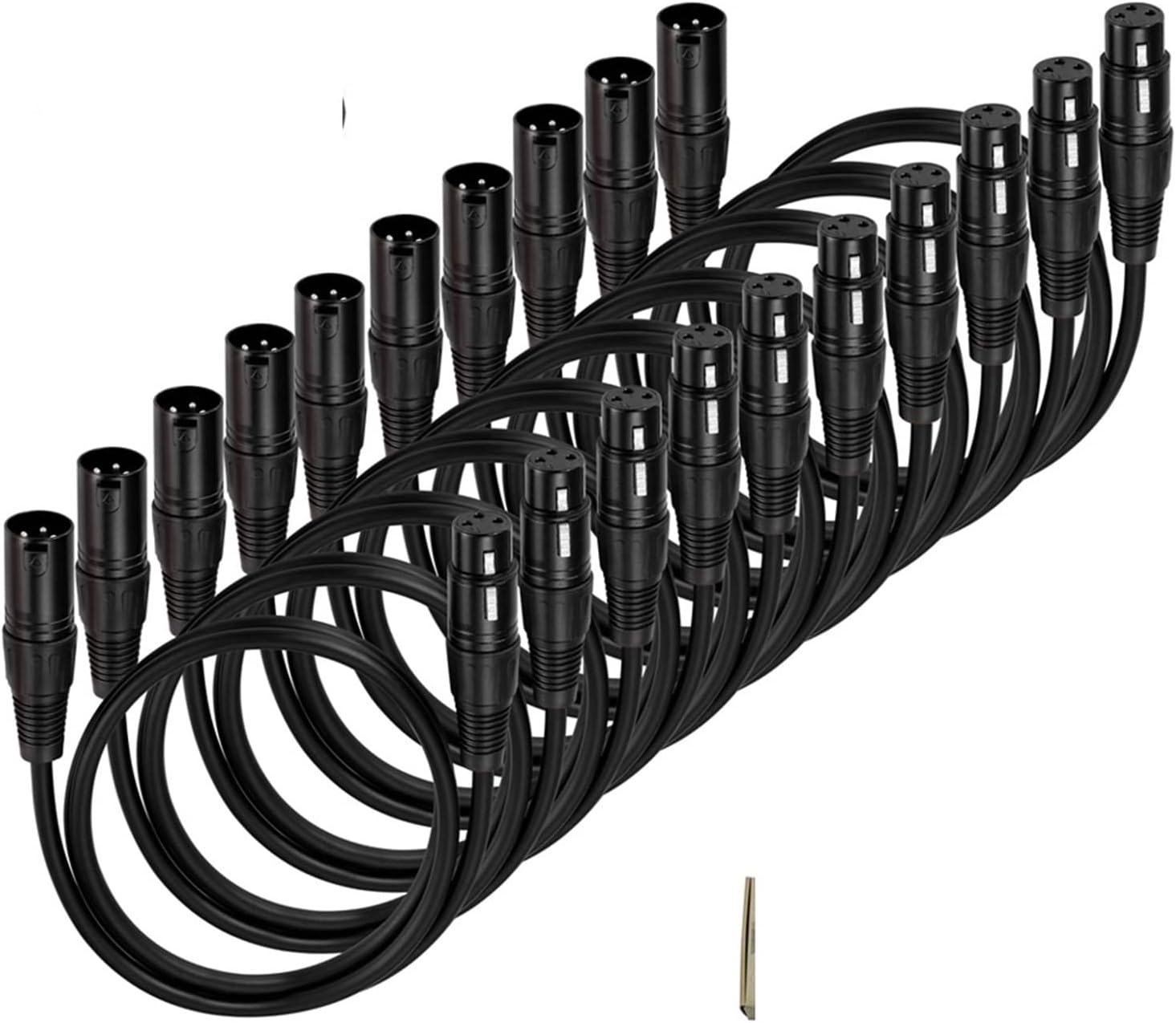 XLR Cable Male to Female M/F Shielded OFC Audio Cable for Microphone Mixer Stage Light Amplifier 1m 1.8m 3m 5m 10m(Model 1,10m)