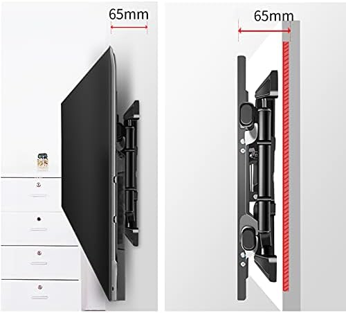 TV Wall BracketTV Mount Full Motion Swivels Extension Tilt Rotation for Most 37-80 Inch TVs, Adjustable TV Wall Mount Bracket with Max 600x400mm Up to 1270 Lbs TV Bracket