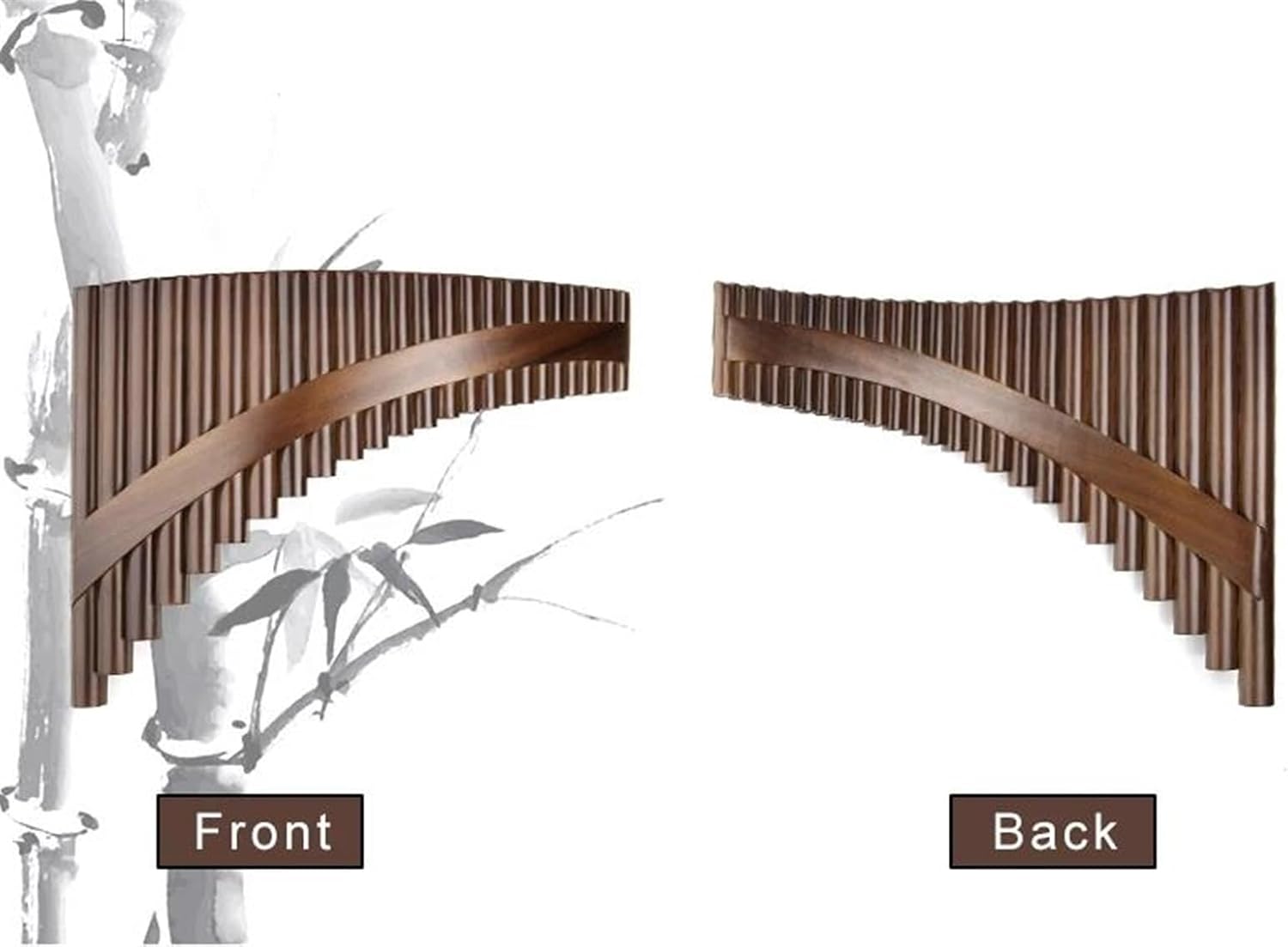 Handmade Made Pan Flute Right Hand Pan Pipes Traditional Woodwind Musical Instrument G Key 25 Pipes