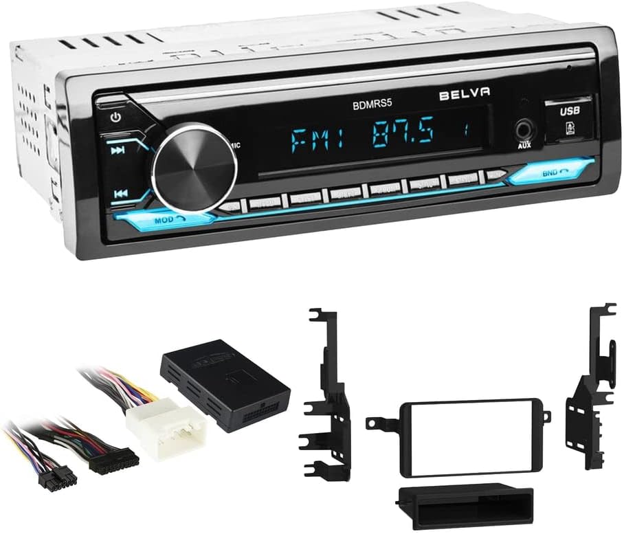 Single DIN Bluetooth Front SD/USB/AUX Car Stereo Upgrade for 2004-2005 Toyota Tundra (Amplified)