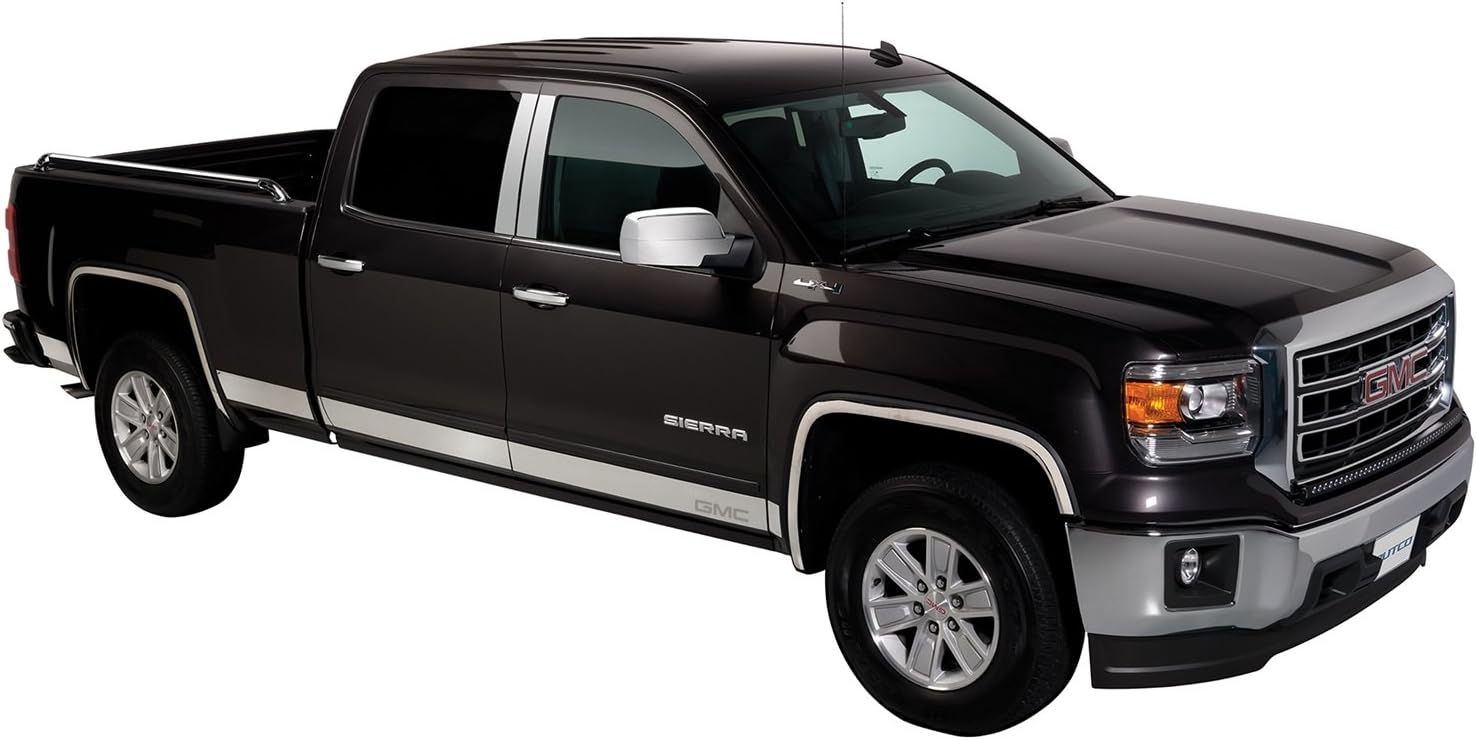 Putco 9751234GM Rocker Panel with 8' Long Box for Crew Cab - 10 piece