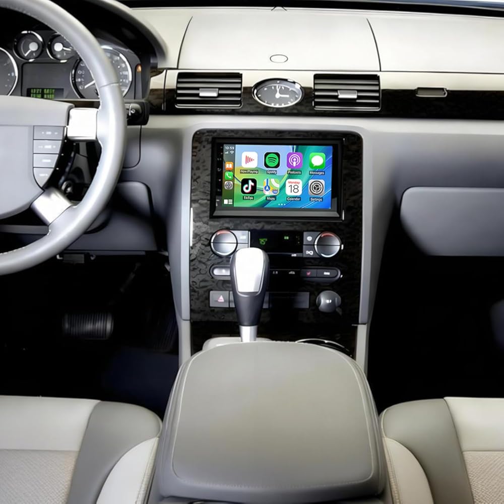 7Inch Double Din Car Stereo Radio for Mercury Montego 2004 2005 2006 2007-4G+64G Car Audio Receiver with Carplay/Android Auto,Built-in GPS Bluetooth WiFi FM RDS DSP SWC + Backup Camera