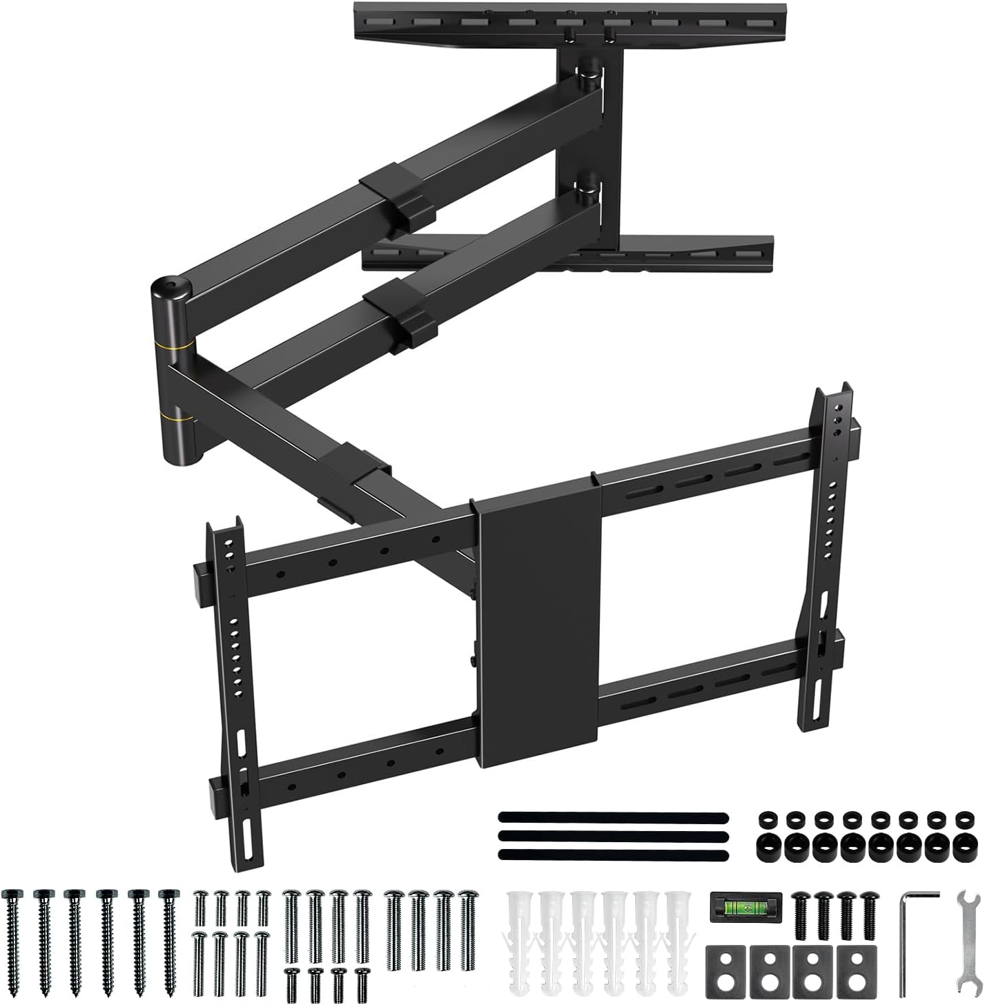 47” Extra Long Arm TV Wall Mount for 37-80 Inch TV, Full Motion Corner TV Mount with Extension Articulating Arm Swivel and Tilt, Max VESA 600x400mm, Fits 16