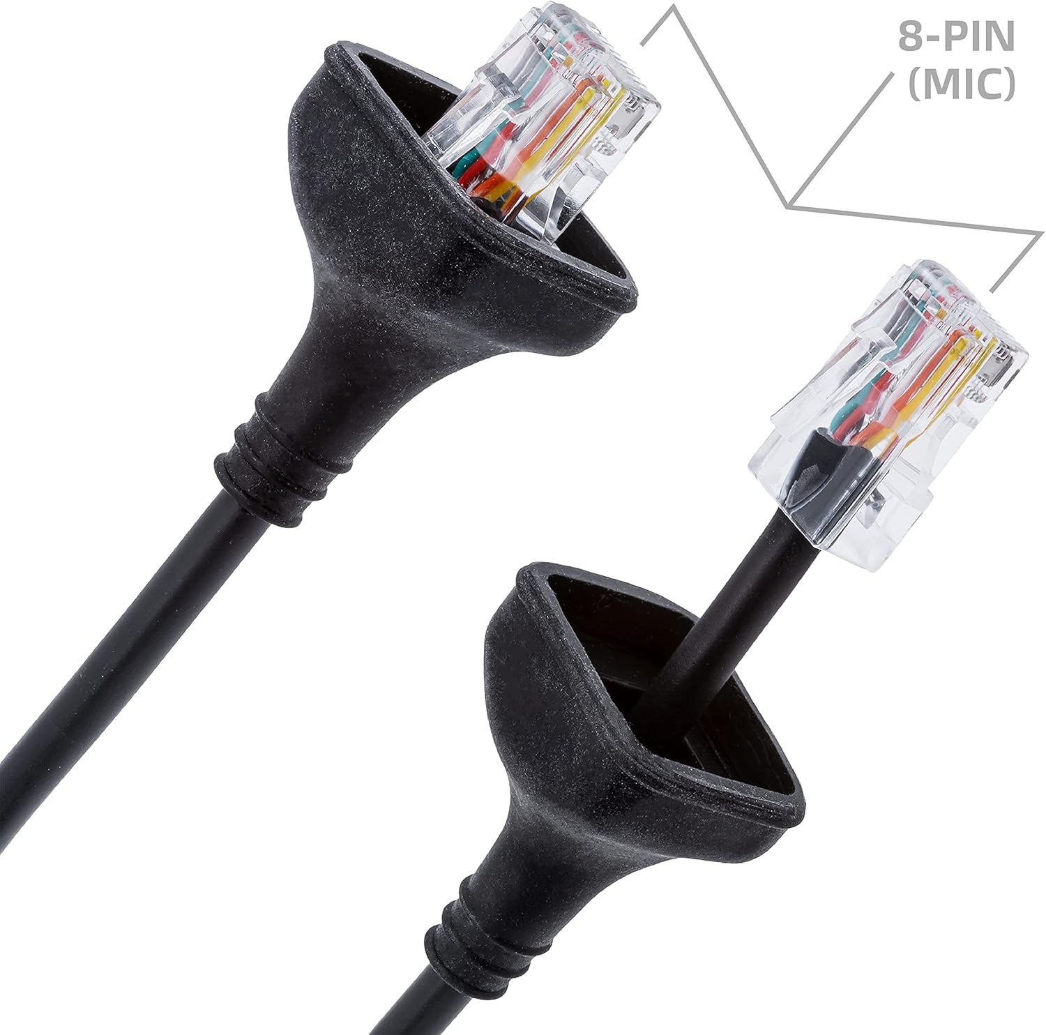 Arrowmax 10 Pack CABLE-AMM300-K30-8PIN Replacement Microphone Compatible with Kenwood KMC-30 TM-261A TM-271A TM-461A TM-471A RJ45 8 Pin