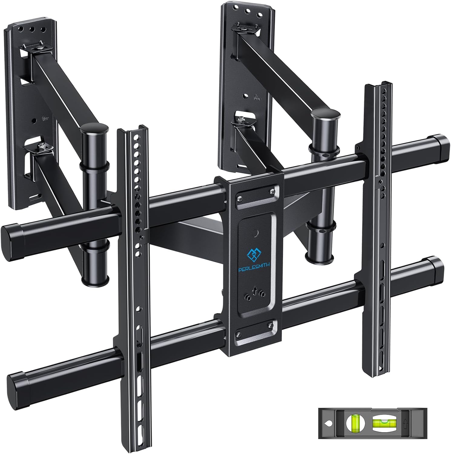 PERLESMITH Corner TV Wall Mount Full Motion, Corner TV Bracket Fits 37-70 Inch LED, LCD 4K Flat Curved Screen TVs Hold up to 99 lbs, Max VESA 600x400 Tilt, Swivel and Level, PSCLF1