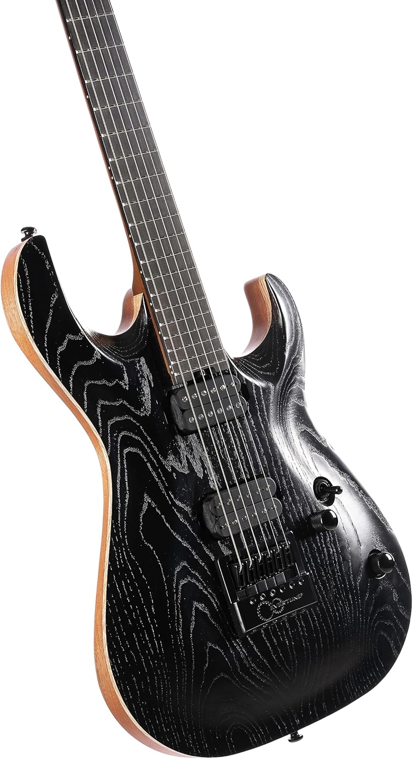 Cort KX Series 700 Evertune Electric Guitar, Open Pore Black