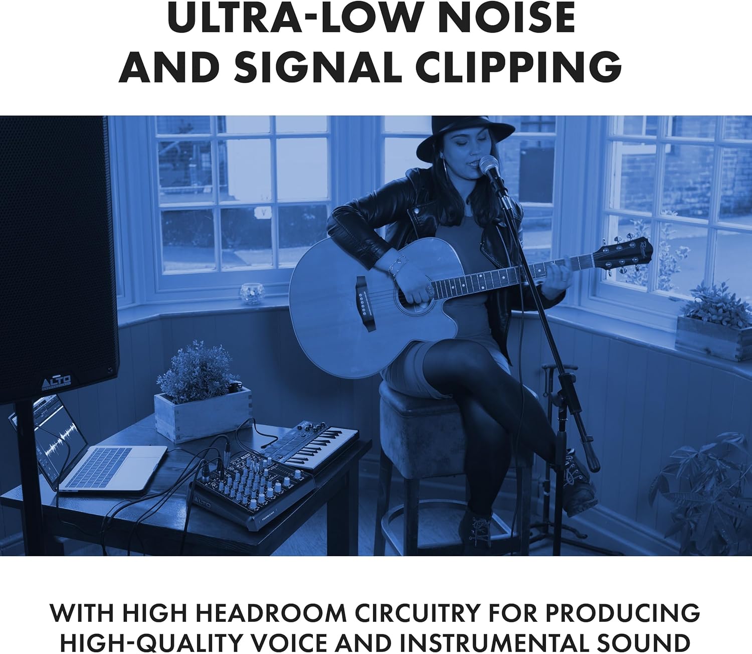 ALTO TrueMix 600 Audio Mixer with 2 XLR Mic Ins, USB Audio Interface and Bluetooth for Podcasting, Live Performance, Recording, DJ, Mac and PC