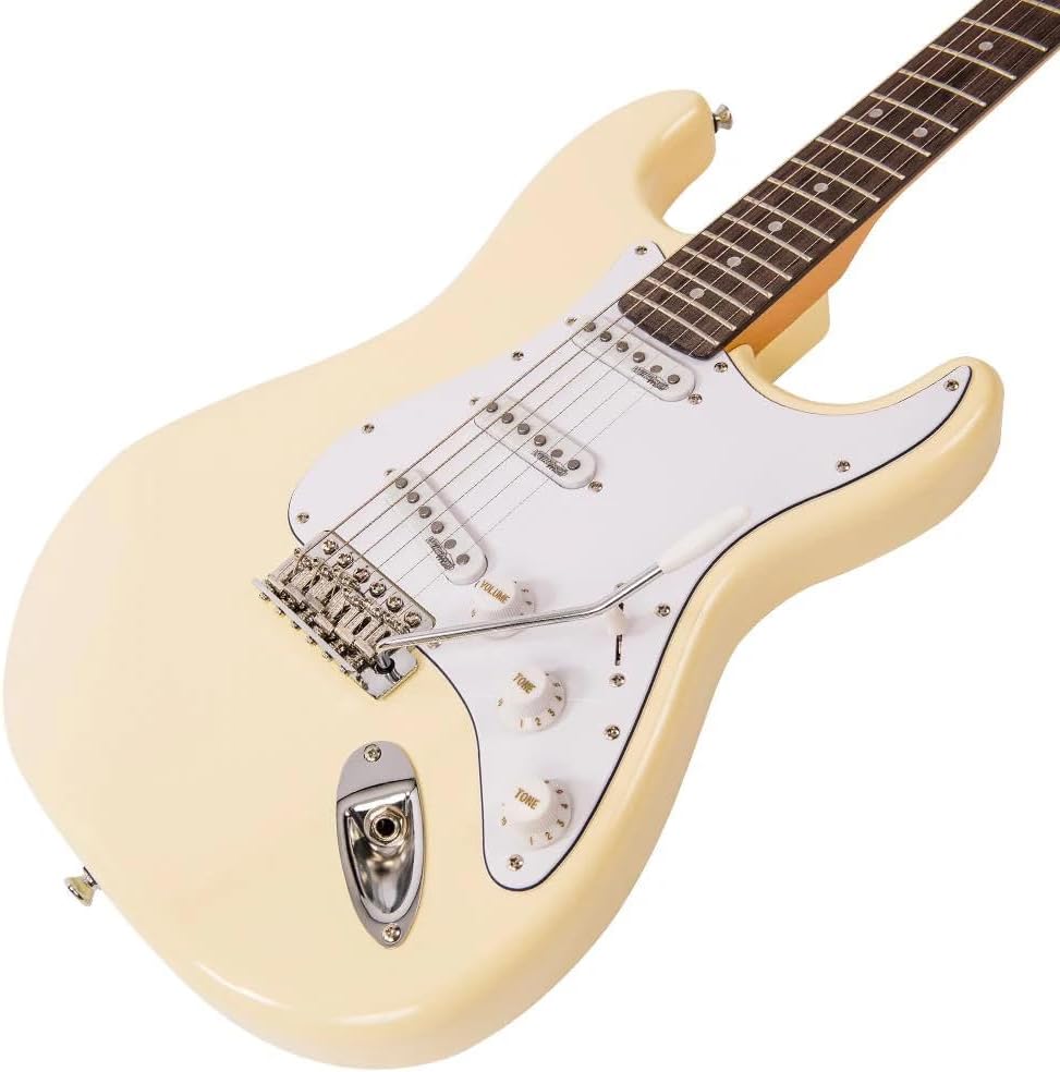 VINTAGE Electric Guitar, Right, White (V6VW)