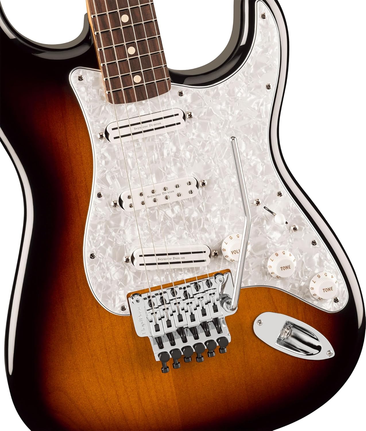 Fender Dave Murray Stratocaster - 2-Color Sunburst Bundle with Deluxe Gig Bag, Cable, Strap and Guitar Cleaning Kit