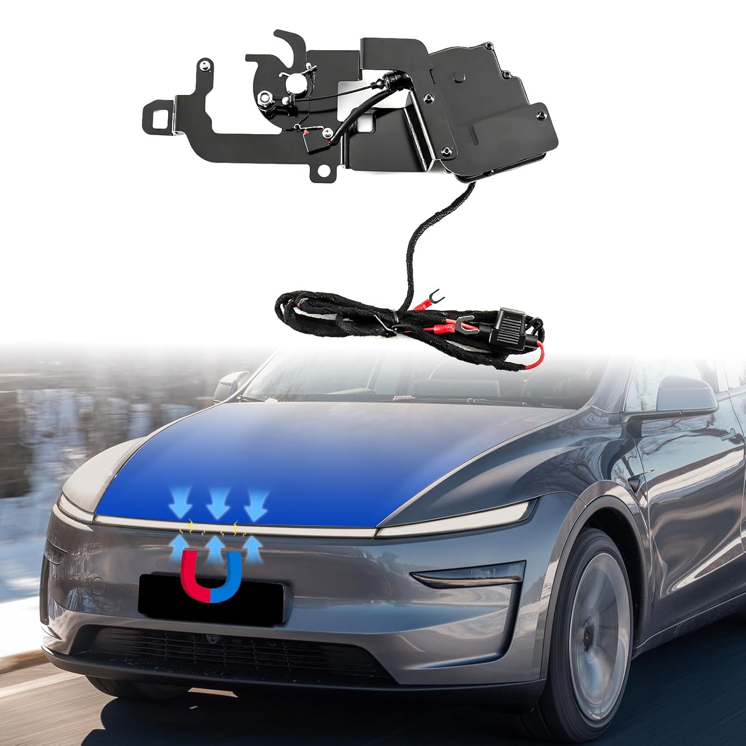 Frunk Soft Close Lock for Tesla Model Y Juniper Power Frunk Soft Closing Automatic Lock Closer