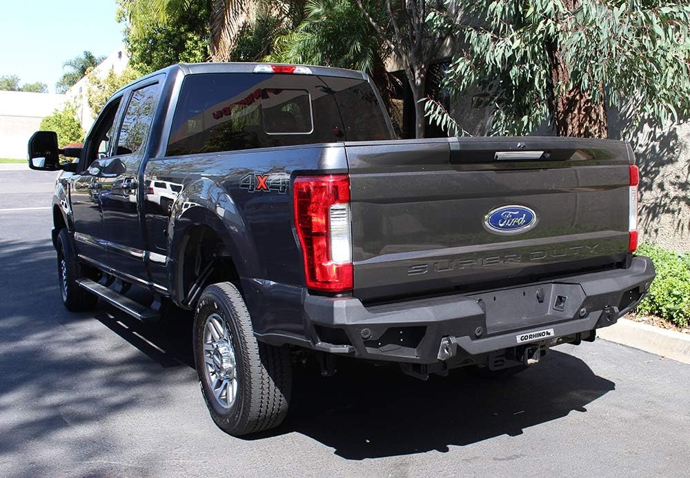 Go Rhino BR20.5 Rear Bumper | Mild Steel, Textured Black | 28373T | Fits 2017 - 2022 Ford F-250, F-350, F-450 Super Duty (Excludes King Ranch and Platinum Editions)