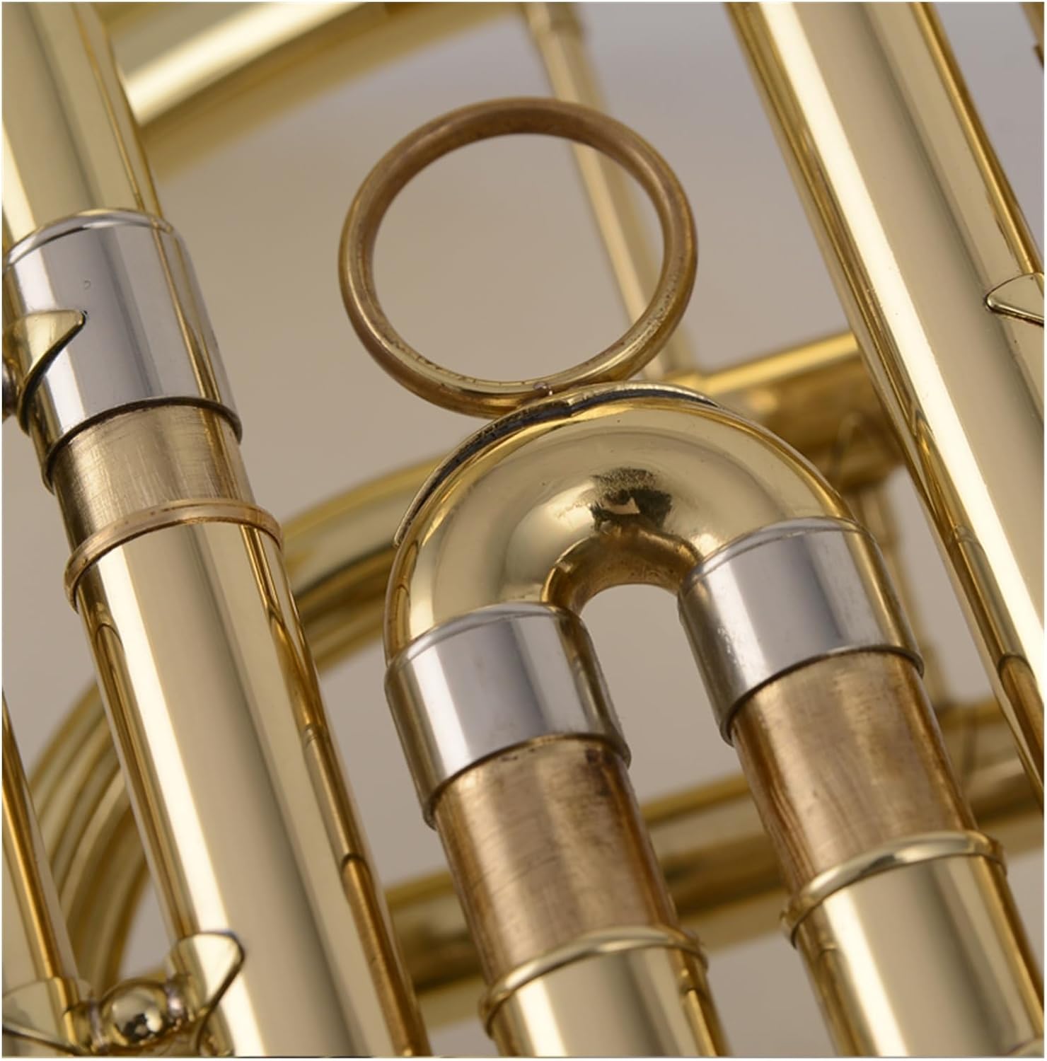 Lacquer gold B flat 4 key single row professional instrument French horn