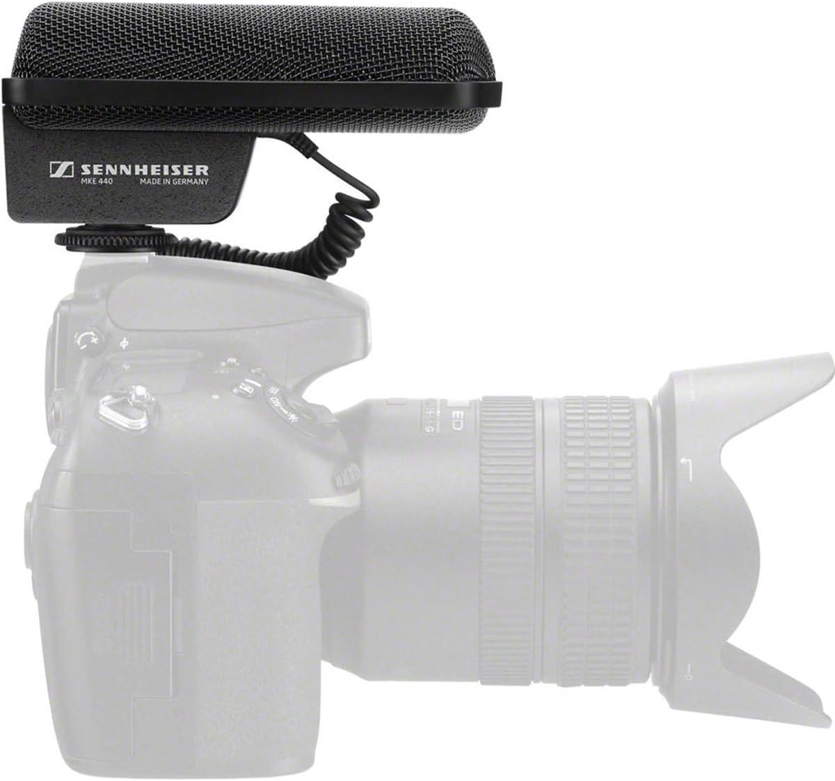 Sennheiser Professional MKE 440 Compact Stereo Shotgun Microphone with 3.5mm Connector for Cameras, 506258,Black