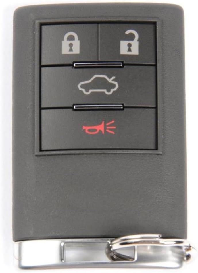 KarParts360 for Cadillac CTS 2008 09 10 11 12 2013 Keyless Entry Remote | Black | 4 Button | Replacement for 22889449