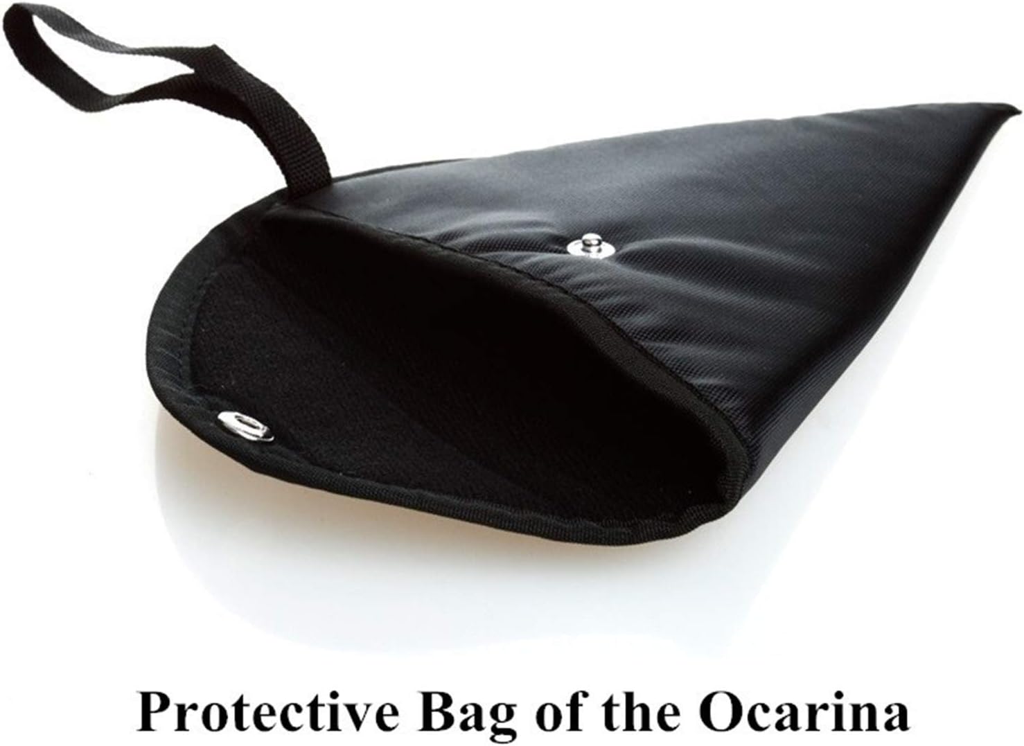 12 Holes Alto C Ocarina White Flower Element Music Instruments Chinese Woodwind Instrument Flute(Ocarina with Bag)