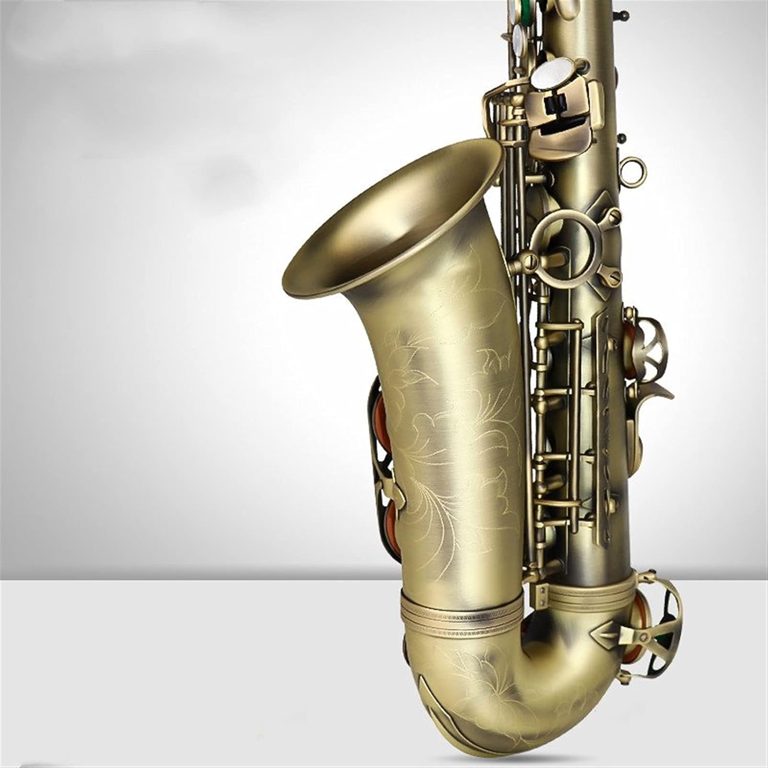 High Grade Antique Finish EB E- Flat Alto Saxophone Sax Shell Key Carve Pattern Woodwind Instrument with Case Other Aeccessaries Student Saxophone