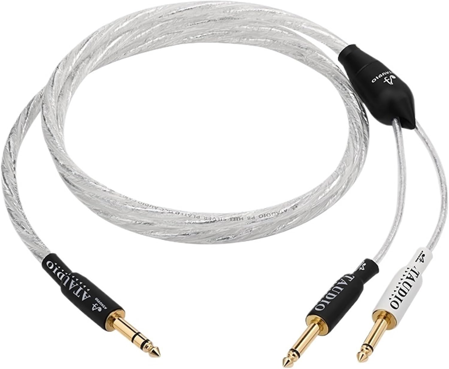 HiFi 6.5mm to Dual 6.5mm Audio Cable 6N OCC Silver Plated Core 6.35mm Cable for Electronica Amplifier Speaker(0.75m)