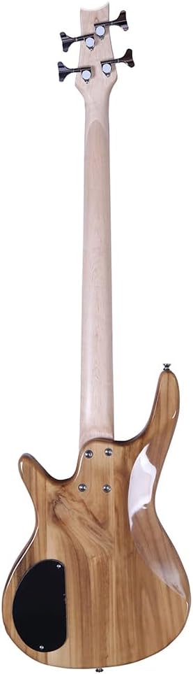 4-String Electric Bass Guitar Beginner Kit, Full-Size Electric Bass for Learners and Adults, Comes with Cable and Wrench, Maple Neck and Rosewood Fingerboard, Right-Handed (Burlywood)