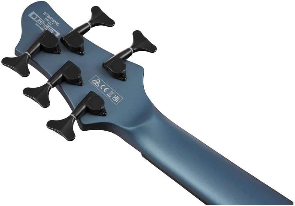 Ibanez BTB605MS Bass Workshop 5-String Right-Handed Multi Scale Electric Guitar with Panga Panga Fretboard (Midnight Arctic Ocean Matte)