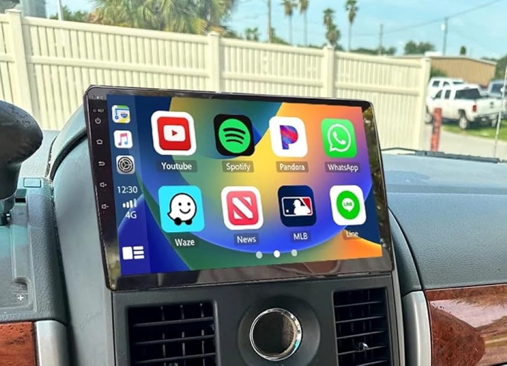 Double Din Car Stereo with Carplay for Chrysler Aspen 2008-2010, Radio Screen for Car Audio Receivers Bluetooth Android Auto 10