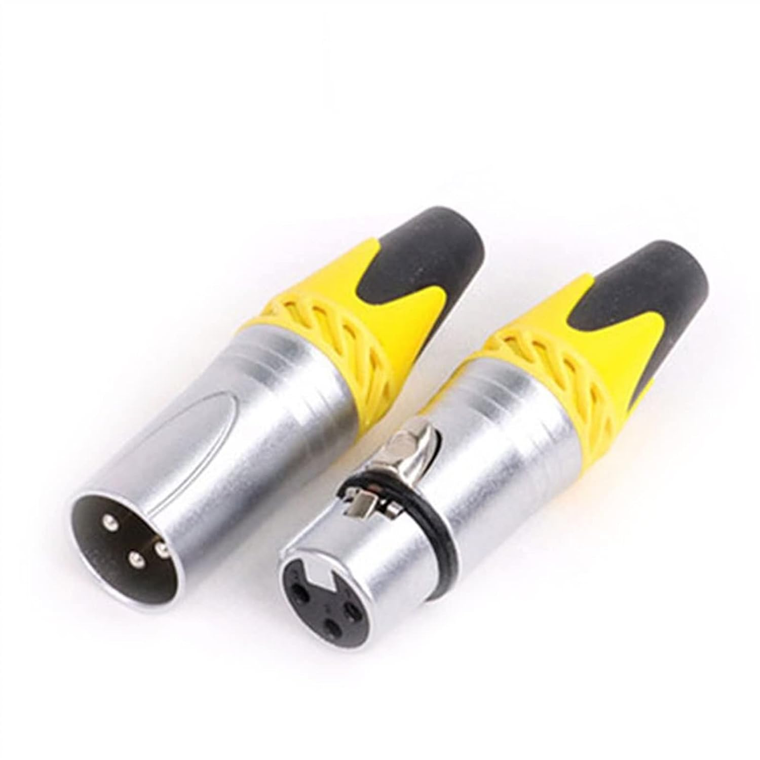 X L R Connector 3pin XLR Microphone M I C Male Plug Female Jack Adapter 6 Colors Available Cable Terminals Soldering 10Pcs (Color : 5xD1037-Yellow)