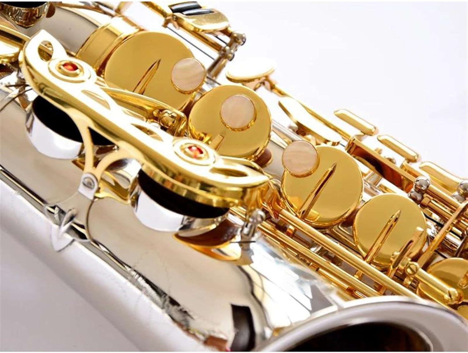 Woodwind Instruments Eb Saxophone Alto E-flat Nickel Plated With Case Gloves Reeds Mouthpiece