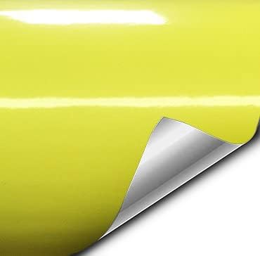 VVIVID XPO Gloss Daytona Yellow Vinyl Car Wrap Film (15ft x 5ft)