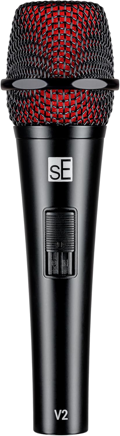 SE Electronics V2-SW-QTR Supercardioid Dynamic Handheld Microphone with On/Off Switch (Includes 15' Cable)