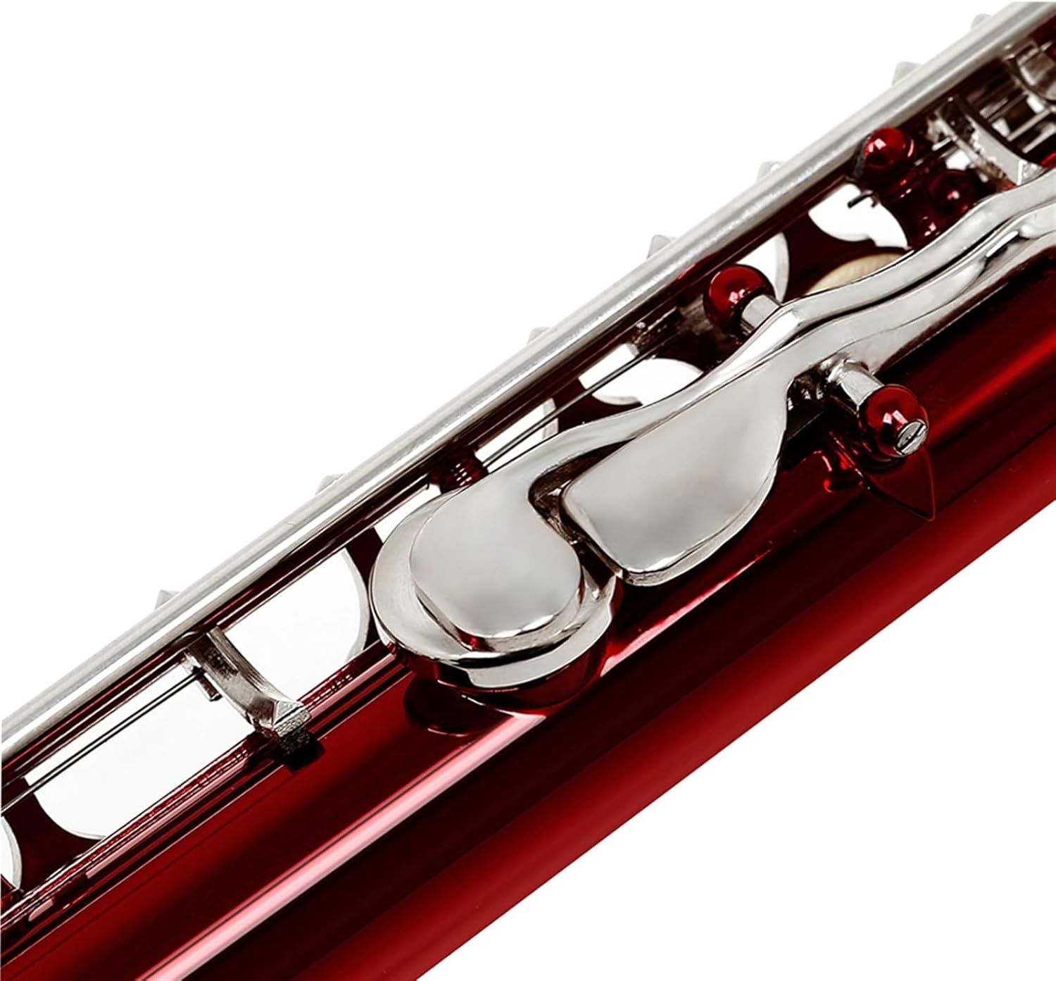 Flute 16 Hole Flute W/E Key Woodwind C Note Nickel Plated Silver Key Cupronickel Flute Flutes Musical Instruments