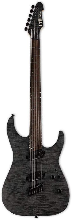 ESP LTD M-1000 Multi-Scale Electric Guitar, See Thru Black Satin
