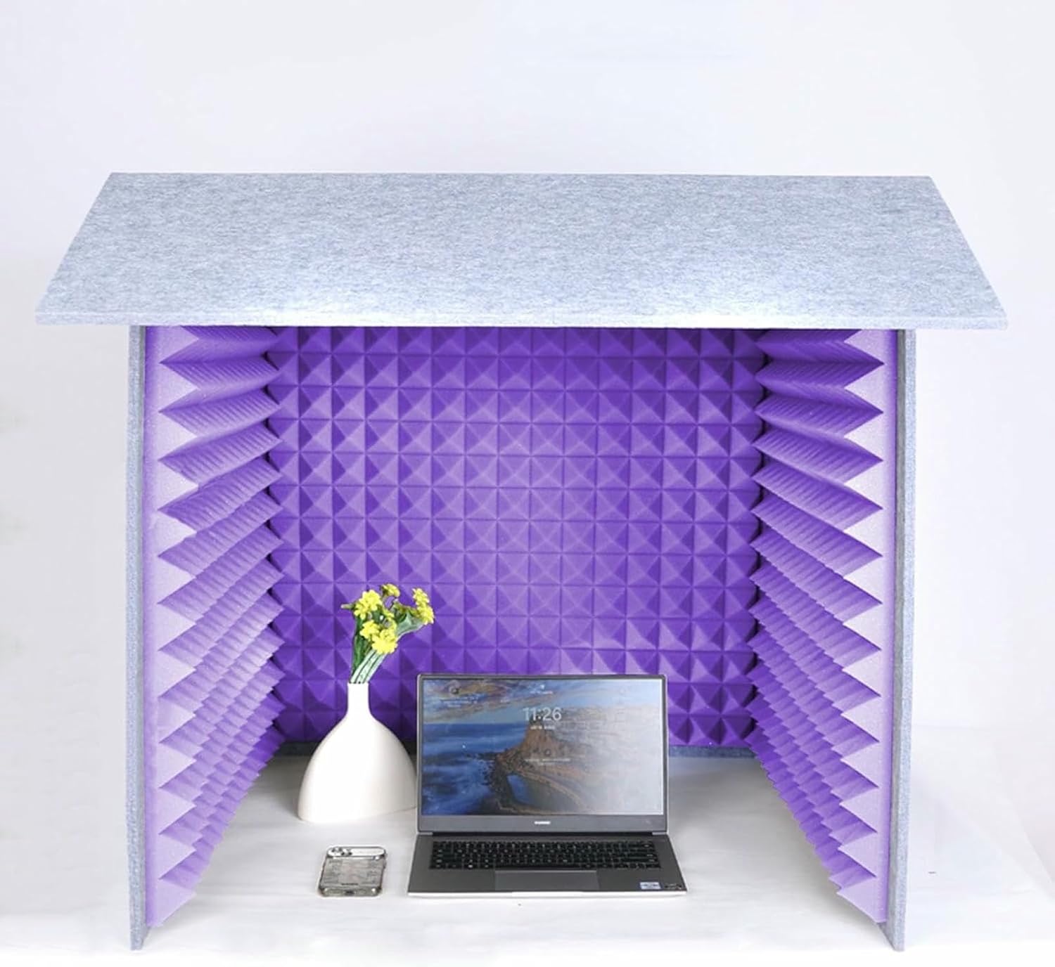 Microphone Isolation Screen Soundproof Recording Booth, Vocal Booth, Sound Absorbing Acoustic Suitable Singing, Broadcasting