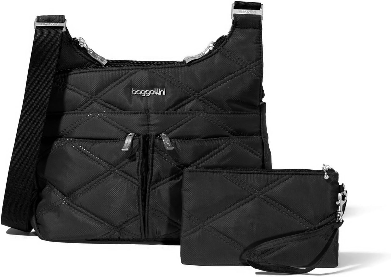 Baggallini Crossbody Travel Bag 11x8.5 Lightweight Water-resistant Nylon Handbag