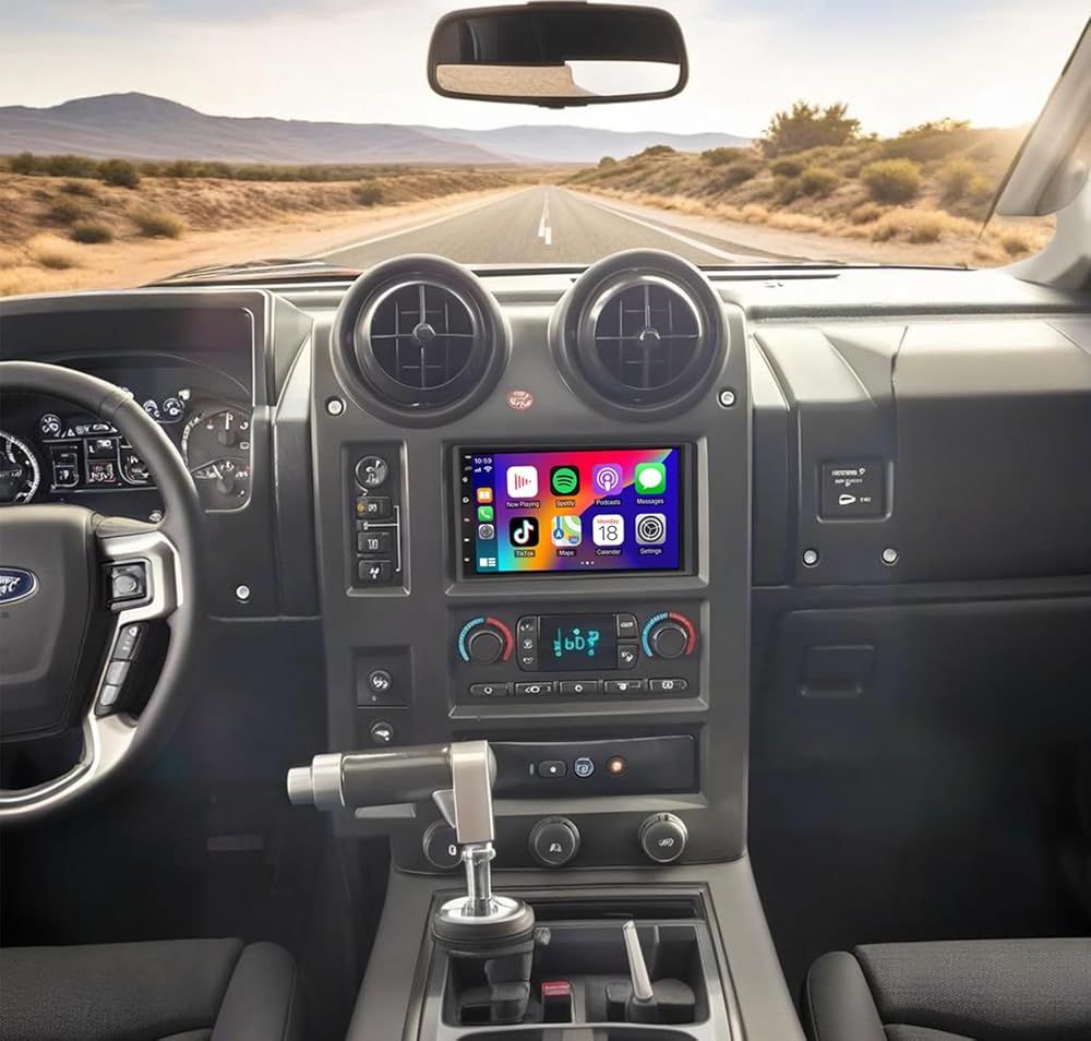 5G WiFi Android 13 Car Stereo for Hummer H3 2005 2006 2007 2008 2009 2010, 7 Inch IPS HD Touch Screen Car Radio Wireless CarPlay Android Auto, GPS FM/SWC Bluetooth 1080P Backup Camera-2+32G