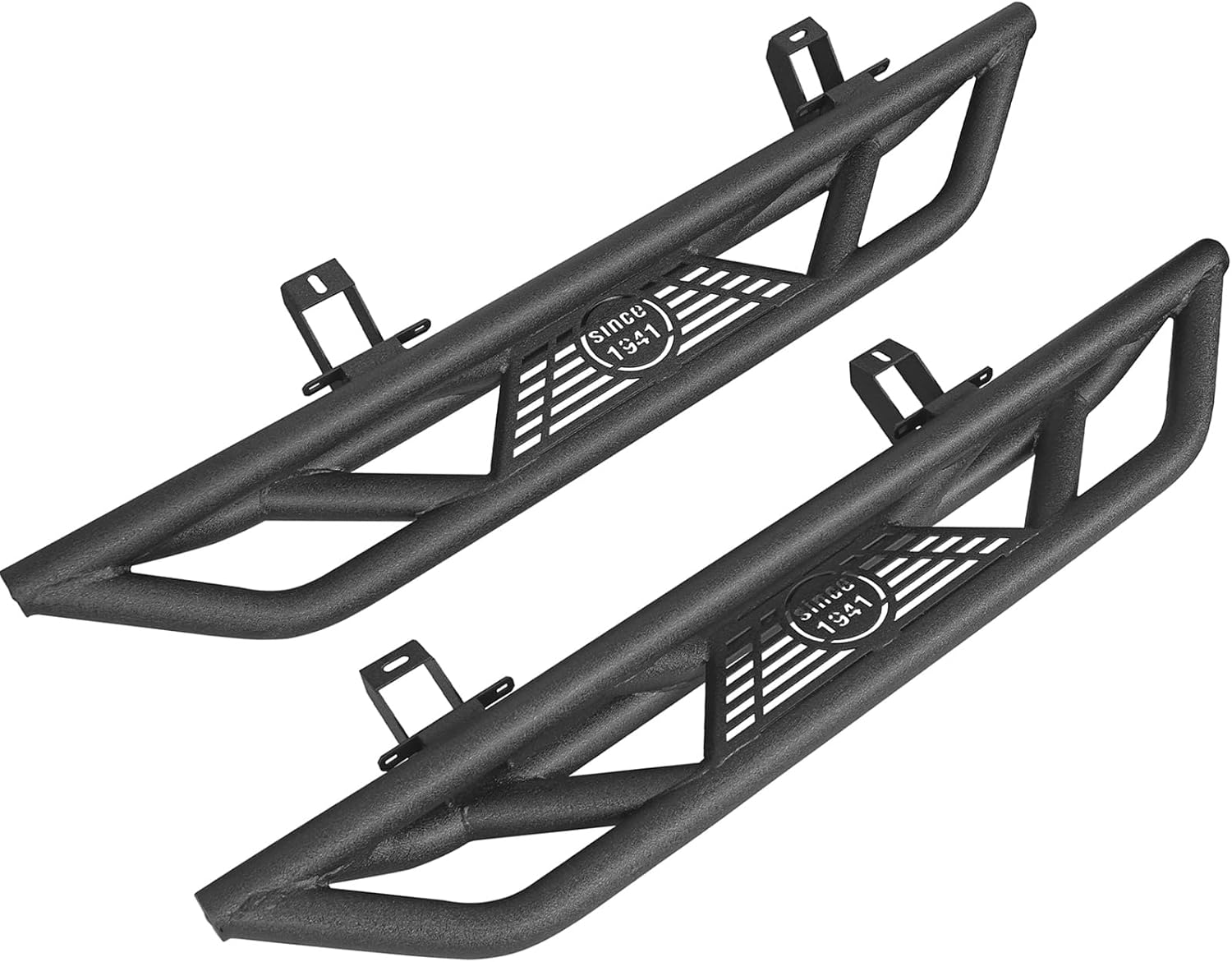 Hooke Road JL 2 Door Side Steps Running Board Tubular Nerf Step Bars Side Armor for Jeep Wrangler JL 2018 2019 2020 2021 2022 2023 2024 2025 2026 2-Door