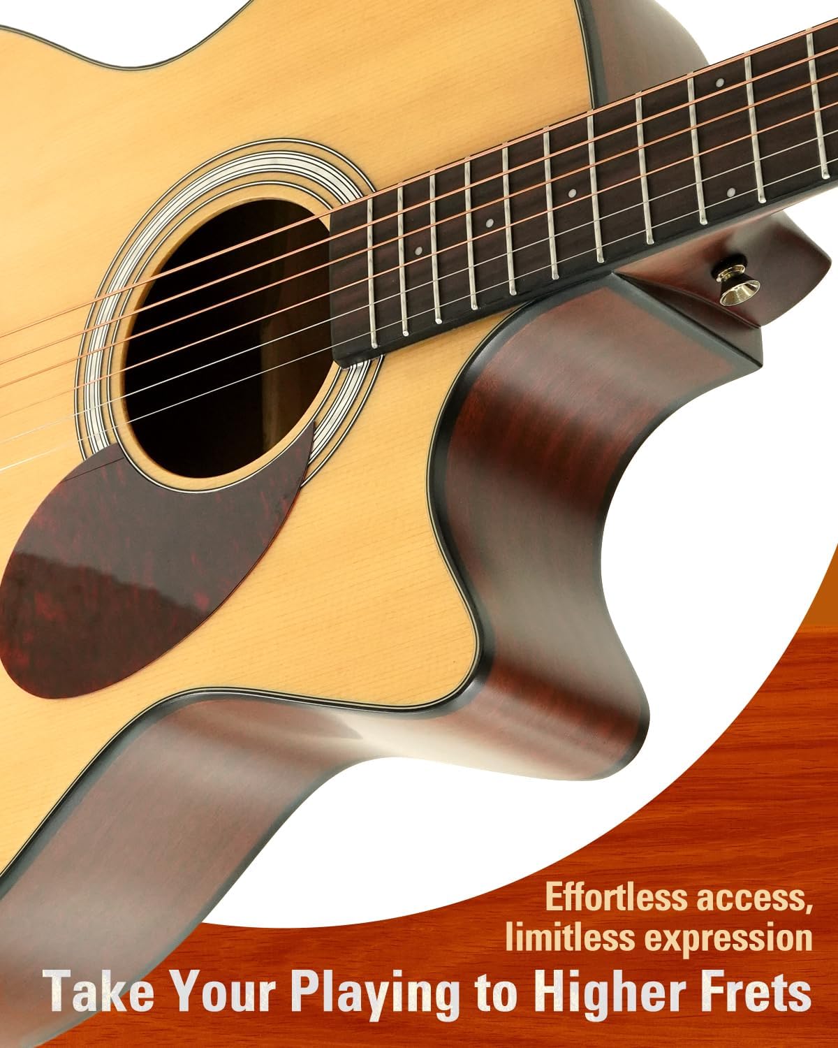 SIGMA 40” Acoustic Electric Guitar, OOO Cutaway, Name Brand EXP16 Strings, Solid Spruce Top, Satin Natural, Sapele/Mahogany Back & Sides, Right(OOOCE)