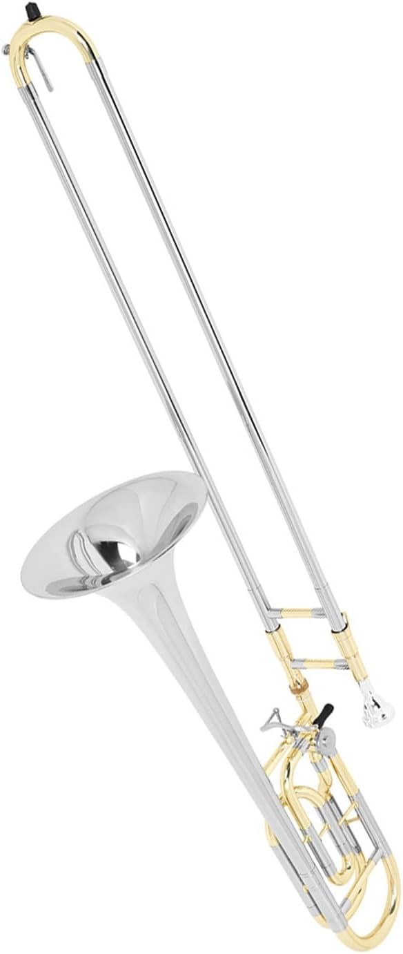 Adult Trombone Instrument Professional Tenor Trombone Instrument Gold And Silver Color B Flat Key Transposition