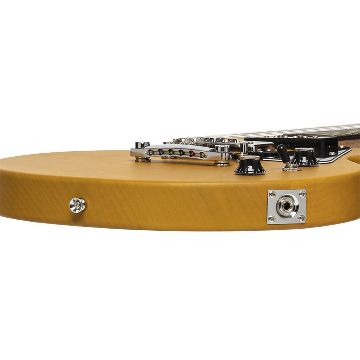 Stagg SEL-HB90 VYL Standard Series Electric Guitar l Solid Mahogany Body l Flat Top l Vintage Yellow Finish