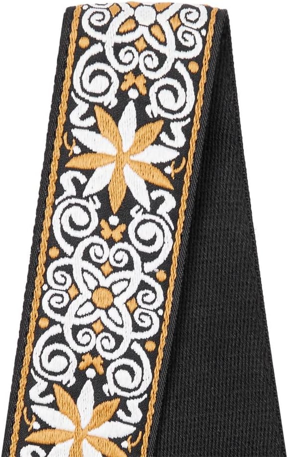 Personality Embroidery Folk Retro Guitar With Acoustic Electric Strap Bass