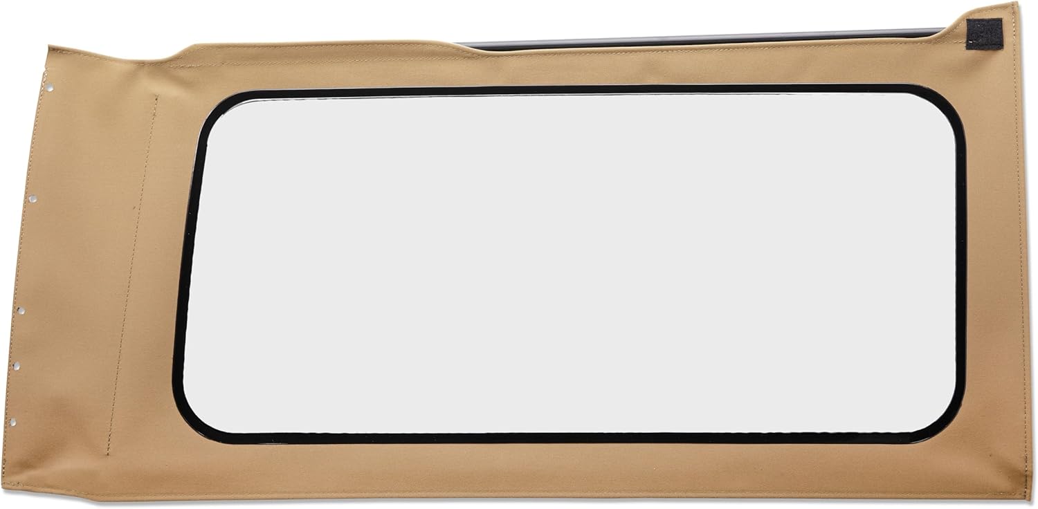 Bestop 5830471 OE JL Replacement Windows - Jeep 2018-Current Wrangler JL (Quarter Right Hand; 2-Door; Tan Twill; Clear)