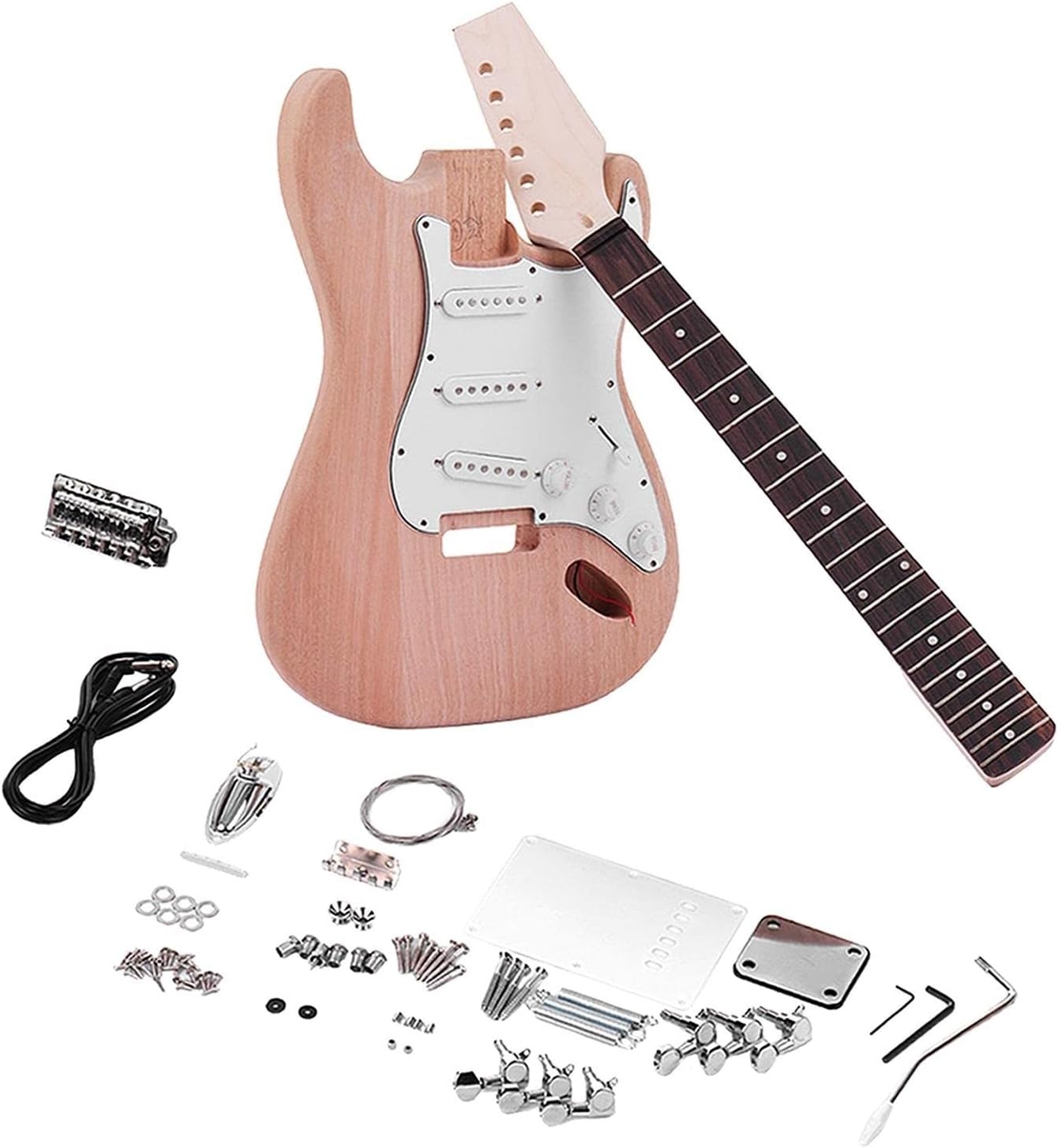 DIY Electric Guitar Kit Unfinished Electric Guitar Kit Music Instruments for ST Style Electric Guitar