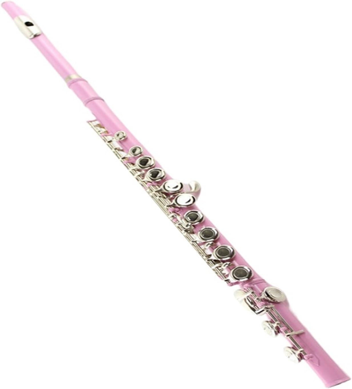 Wind Instrument Colored Flute 16 Closed Hole C Pink B Tail E Key Nickel Silver
