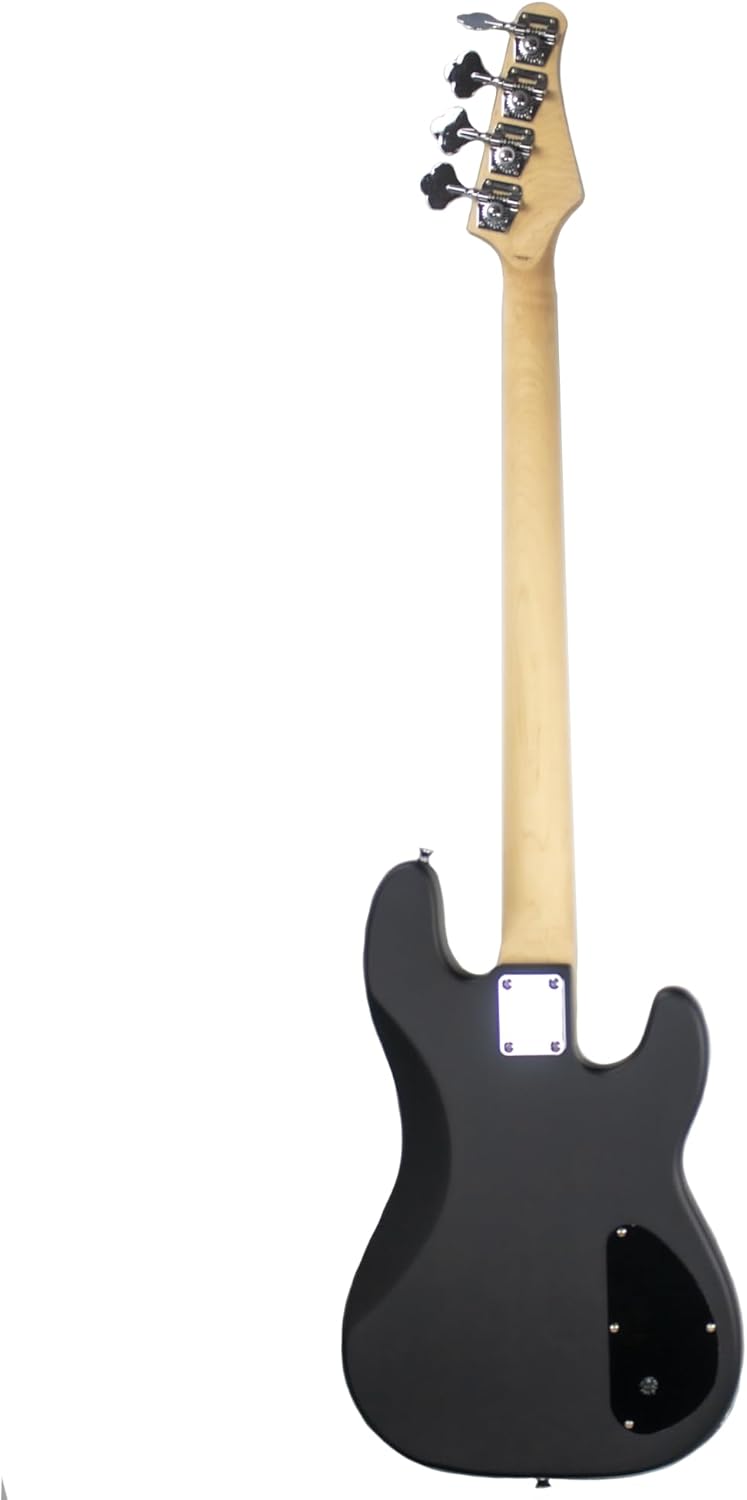 Sawtooth Rebel24 Series Left Handed Satin Black 24 Fret Electric Bass Guitar w Fishman Fluence Pickups