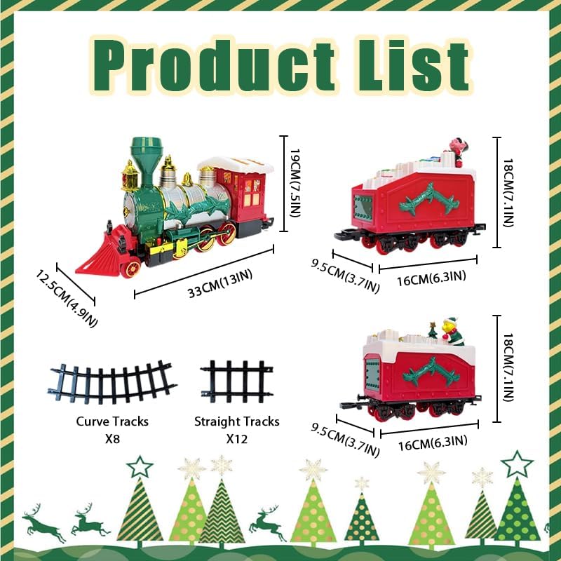 Electric Train Set – Features Sounds, Lights, Ideal for Under The Christmas Tree