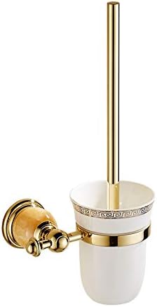 Toilet Jade Rose Gold Toilet Brush Holder Set Toilet Brush Holder Bathroom Antique Hardware Pendant