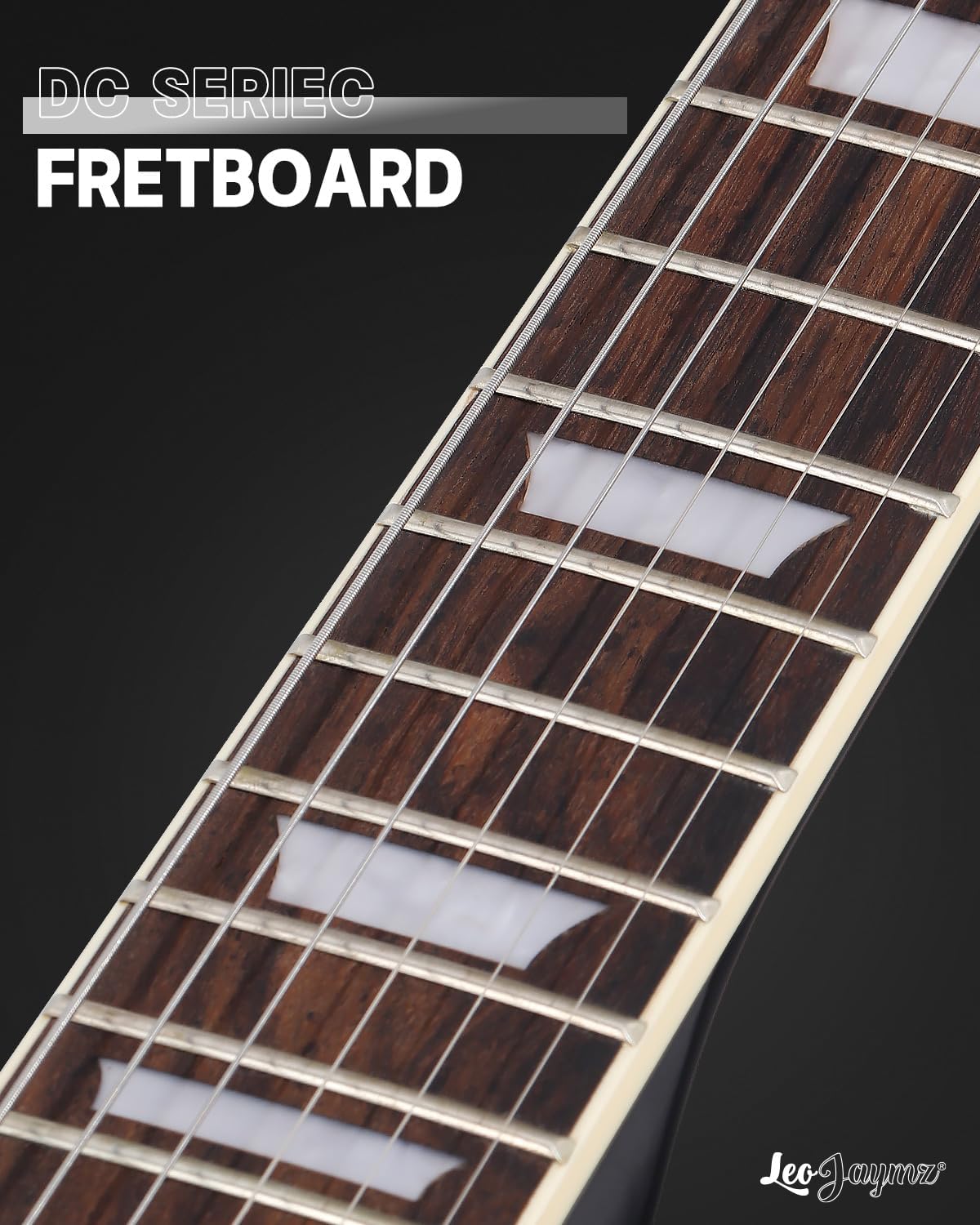 Leo Jaymz 39 Inch Solid Body Electric Guitar,Maple Neck and Laurel Wood Fretboard (US Flag)