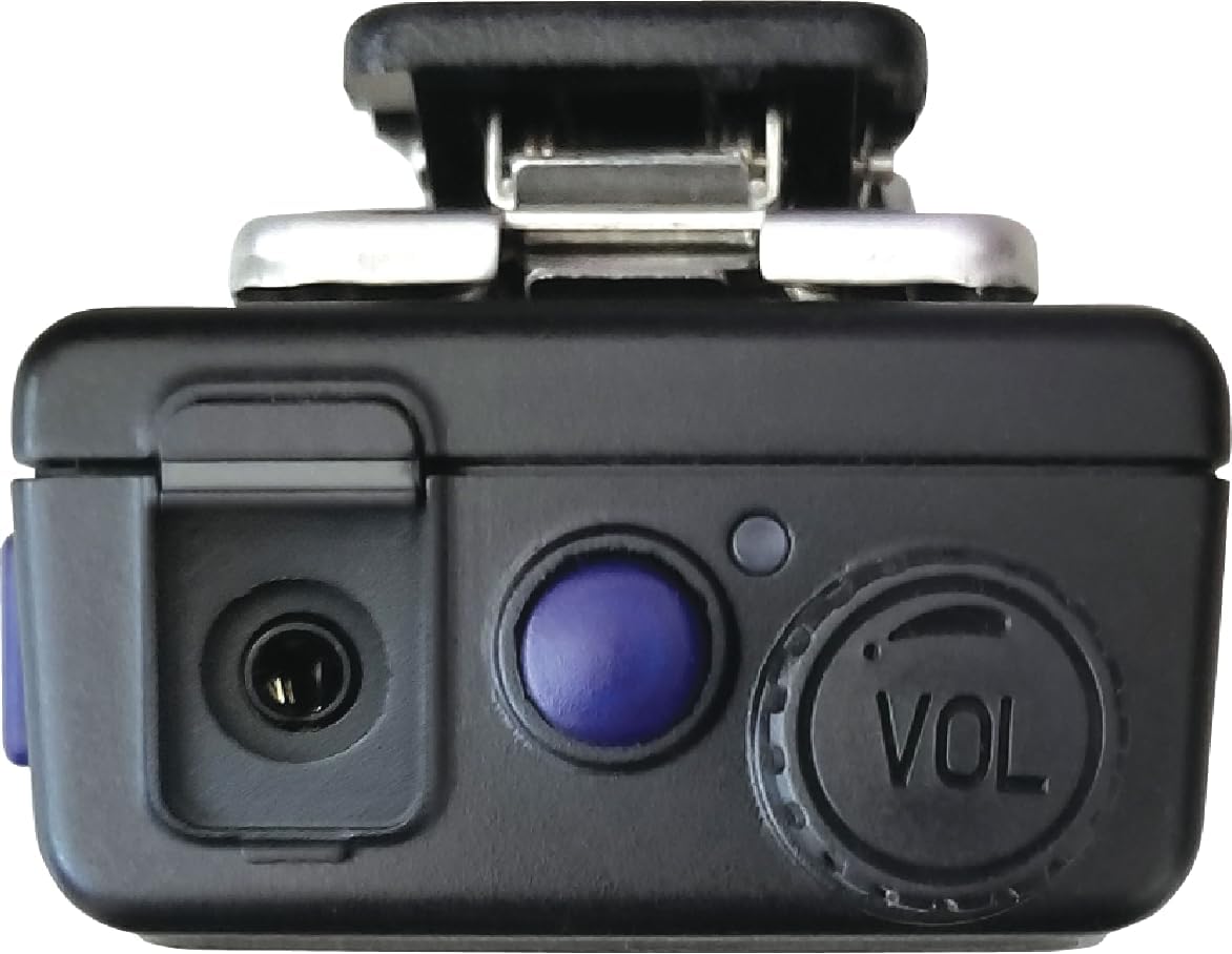 PRYMEMAX™ BTH-550-MAX Wireless Speaker Microphone with Desk-Top Charger, Rotary Volume Control for 2-Way Radios, Cellphones and Tablets with Bluetooth (iOS or Android), Works with Most PTT (PoC) Apps