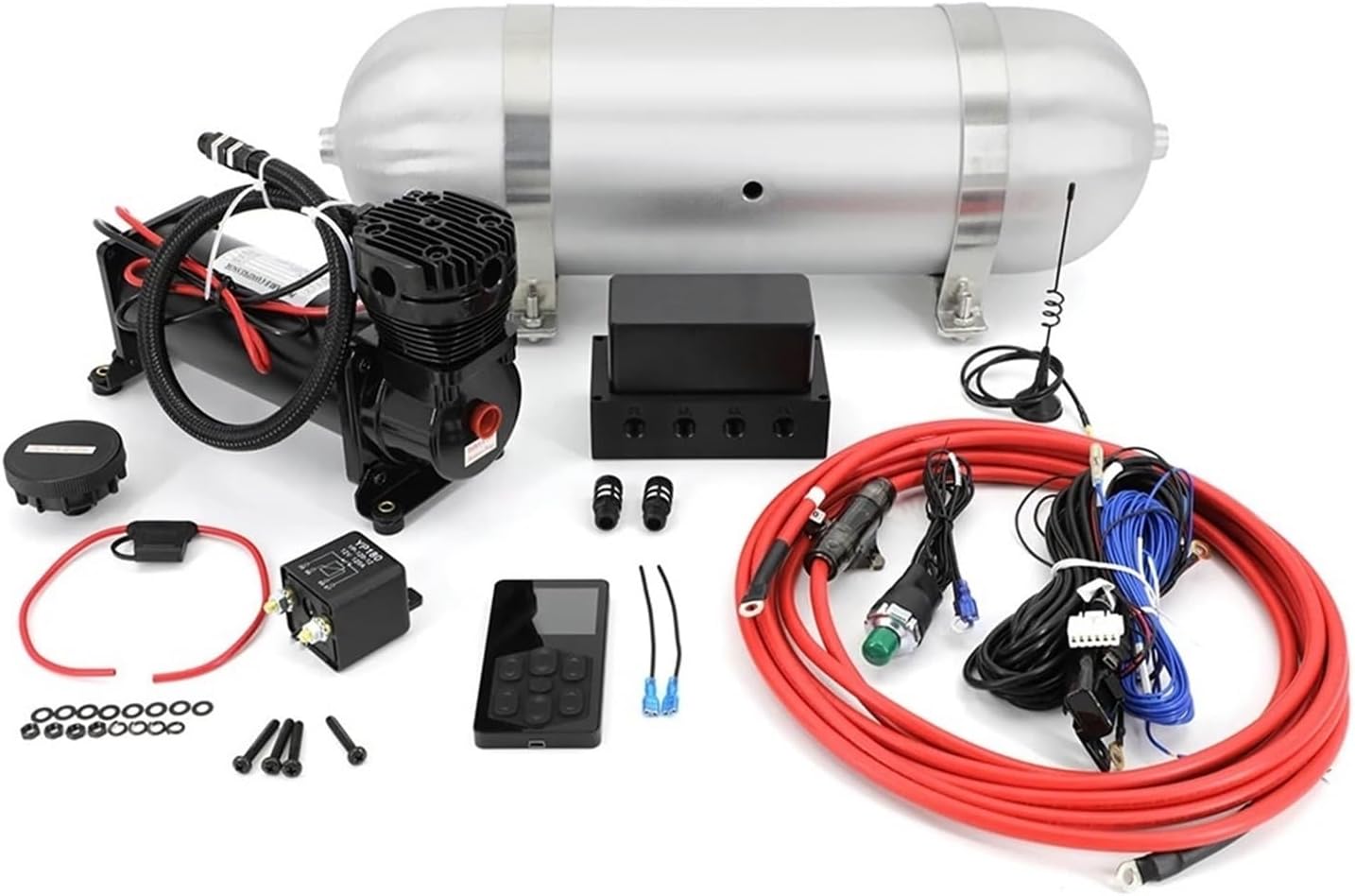 Car Air Ride Management Kit Air Suspension System Electronic Controller System With Seamless 3 Gallon Air Tank 480C Compressor