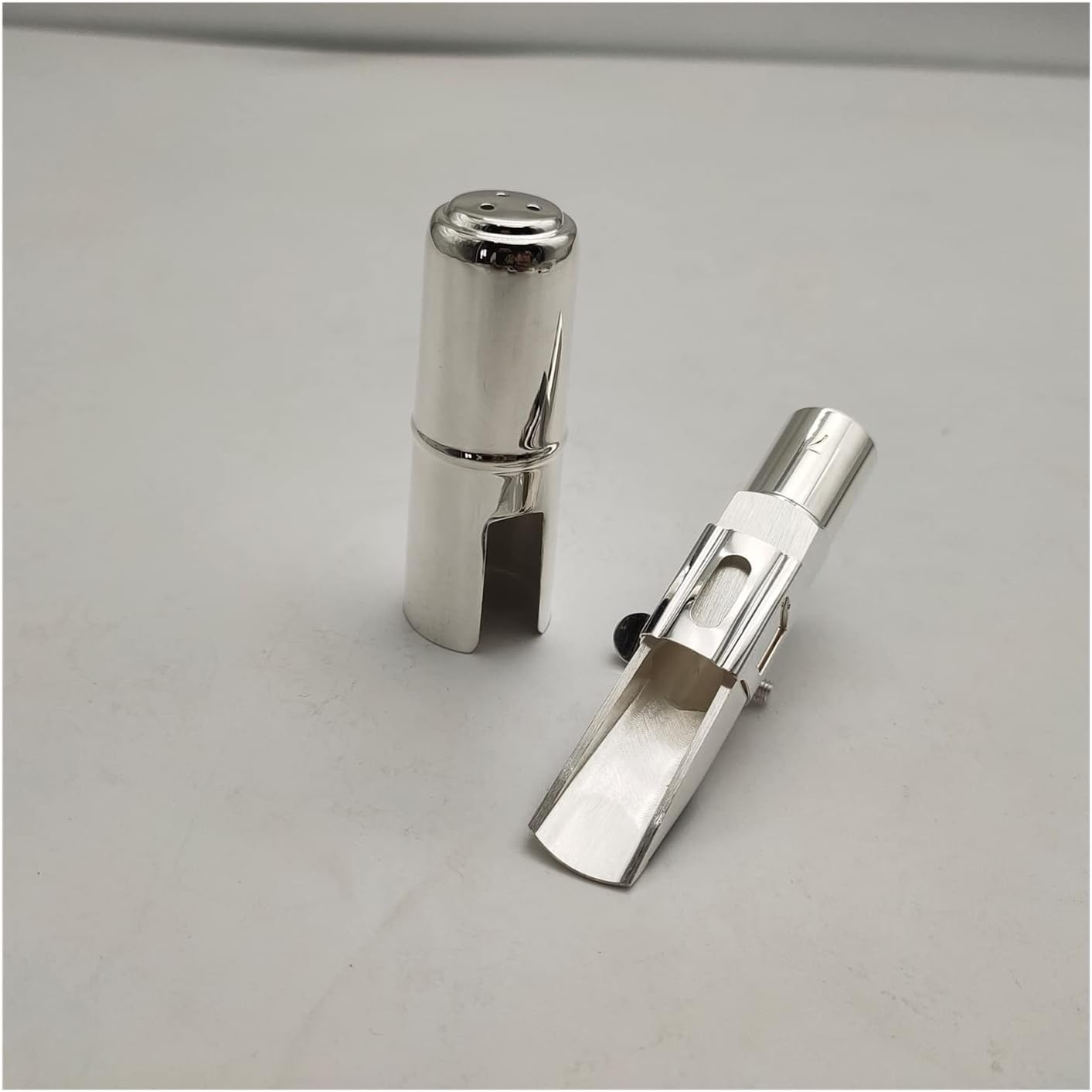 Sax Replacemen Set Professional Saxophone Mouthpiece for Alto Tenor Saxophone Accessories Sliver Gold Plated Woodwind Instrument Saxophone Accessories (Color : Tenor Sliver 8)