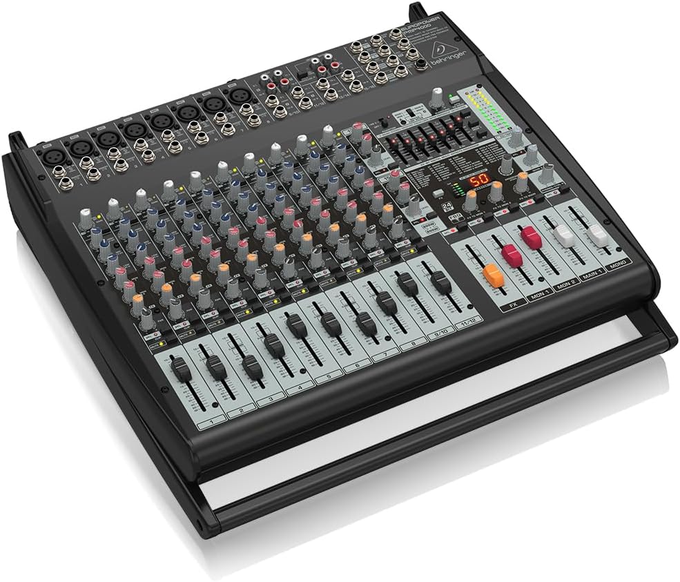 Behringer Europower PMP4000 Powered Mixer - 16 Channels, 1600 Watts with Multi-FX Processor and FBQ Feedback Detection System
