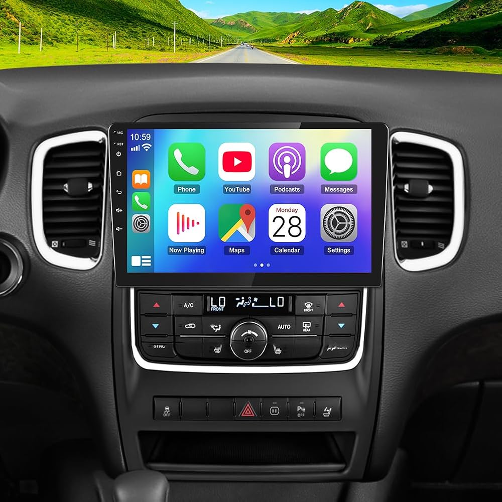 Android 14 Double Din Car Stereo Radio for Dodge Durango 2011 2012 2013,10.1